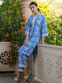 Blue Pure Cotton Floral Printed Straight Co-ord Set