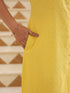 Yellow Dobby Pure Cotton Self Design Straight Kurta Pant Set