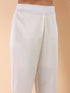 Off White Dobby Pure Cotton Self Design A-line Kurta Pant Set