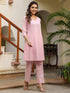 Light Pink Dobby Pure Cotton Self Design A-line Co-ord Set