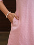 Light Pink Dobby Pure Cotton Self Design A-line Co-ord Set