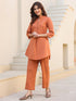 Rust Cotton Solid A-line Co-ord Set