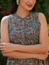 Multi Pure Cotton Paisley Printed A-line Dress