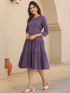 Lavender Pure Cotton Tiered Dress