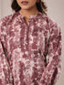 Mauve Pure Cotton Tie & Dye Straight Kurta Set