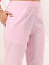 Janasya Women's Pink Pure Cotton Embroidered A-line Kurta Pant Set