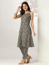 Multicolour Pure Cotton Ethnic Motifs Printed Straight Kurta Pant Set