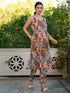 Multicolor Pure Cotton Floral Printed Straight Kurta Pant Set