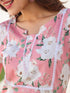 Pink Pure Cotton Floral Printed Straight Kurta Pant Set