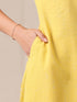 Yellow Cotton Solid Straight Kurta