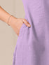 Lavender Cotton Solid Straight Kurta