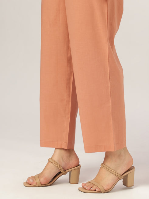 Rust Pure Cotton Solid Straight Kurta Set