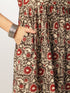 Brown Pure Cotton Floral Printed A-line Kurta Set