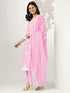 Light Pink Pure Cotton Embroidered Straight Kurta Set