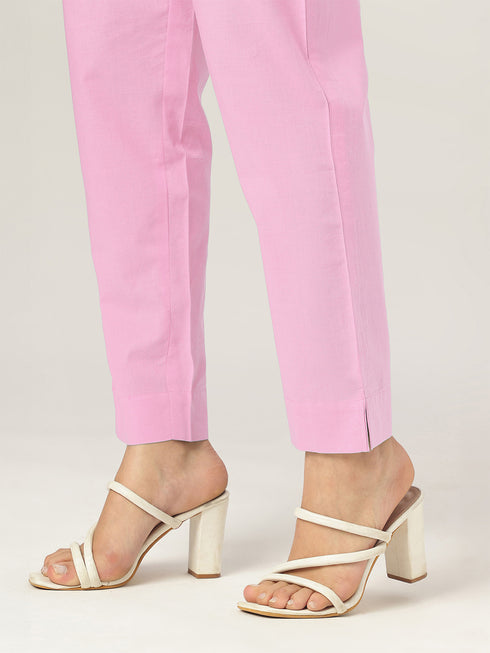 Light Pink Pure Cotton Embroidered Straight Kurta Set