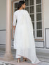 Janasya Women's Off White Pure Cotton Yoke Embroidered A-line Kurta Set