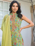 Light Green Pure Cotton Floral Printed Straight Kurta Set