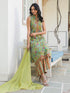 Light Green Pure Cotton Floral Printed Straight Kurta Set