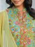 Light Green Pure Cotton Floral Printed Straight Kurta Set