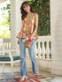 Multicolour Pure Cotton Floral Printed A-line Top
