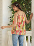 Multicolour Pure Cotton Floral Printed A-line Top
