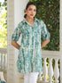 Aqua Pure Cotton Tie & Dye A-line Tunic
