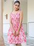Pink Pure Cotton Floral Printed A-line Tunic