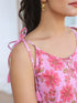 Pink Pure Cotton Floral Printed A-line Tunic