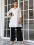 Off White Pure Cotton Schiffli A-line Tunic