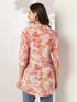 Pink Pure Cotton Floral Printed Straight Tunic