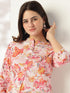 Pink Pure Cotton Floral Printed Straight Tunic
