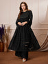 Black Georgette Foil Printed Anarkali Kurta Set