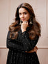 Black Georgette Foil Printed Anarkali Kurta Set
