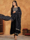Black Rayon Zari Embroidered Anarkali Kurta Set