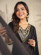 Black Rayon Zari Embroidered Anarkali Kurta Set