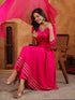 Pink Rayon Zari Embroidered Anarkali Kurta Set