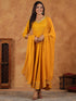 Mustard Rayon Zari Embroidered Anarkali Kurta Set