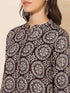 Wine Pure Cotton Ethnic Motifs Printed A-Line Co-Ord Set