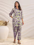 Cream Pure Cotton Floral Printed Straight Co-ord Set