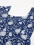 Indigo Pure Cotton Floral Printed A-Line Dress