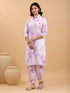 White Pure Cotton Tie & Dye Straight Kurta Set