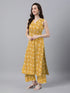 Mustard Pure Cotton Floral Printed Straight Co-Ord Set