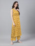 Mustard Pure Cotton Floral Printed Straight Co-Ord Set