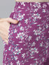 Purple Pure Cotton Floral Printed Straight Kurta Set