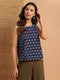 Indigo Pure Cotton Floral Printed Top