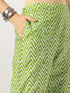 Lime Green Pure Cotton Floral Printed Straight Kurta Set