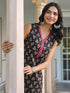 Black Pure Cotton Floral Printed Straight Kurta Set