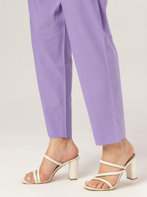 Lavender Pure Cotton Ethnic Motifs Printed A-line Kurta Set