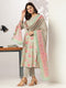 Aqua Pure Cotton Floral Printed A-line Kurta Set