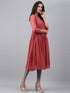 Pink Dobby Chiffon Self Design Empire Kurta
